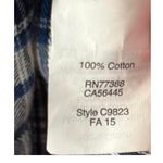 Madewell Blue Plaid Button Up Flannel Shirt Photo 4