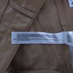 ZARA Pants Womens 4 (27x25.5) Vegan Brown Faux Leather Flare Mid Rise Photo 7