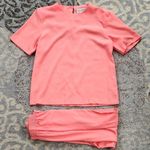 Vintage S.G. Sport Short Sleeve & Pant Set Coral 10/12 Pink Photo 0