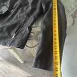 a.n.a faux leather fitted black moto jacket biker zip up size Large lined sexy Photo 11