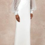 Lulus  Timeless Adoration White Embroidered Bishop Sleeve Maxi Dress Womens Sz XL Photo 2