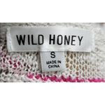 Wild Honey ‎ Sweater Womens Size Small Multicolor Oversized Raw Hem Boho Loose Photo 5
