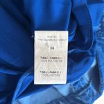 Atlein Draped Floral Design Cobalt Blue Velvet Dress Women’s Size 4 Small Photo 10