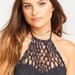 Show Me Your Mumu ππ Himalayan High Neck Top + Shoreline Macrame Bottom Black M Photo 4