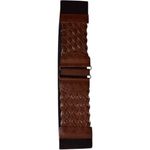 Brown Woven Fashion Statement Accessory Leather Belt Sz M/L Photo 7
