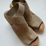 Gentle Souls  Colleen Espadrille Wedge Sandals Womens 8 M Grey Tan Suede Shoes Photo 6