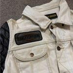 Harley Davidson Harley-Davidson® Women's Leather Sleeve Denim Casual Moto Jacket size XL Photo 3