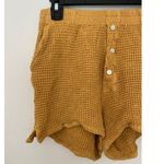 Donni Waffle Knit Shorts $114 GUC Lounge Comfort Mini Mustard Honey Yellow Small Photo 7