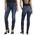 Silver Jeans Suki Curvy Fit Mid Rise Straight Leg Indigo Vintage Wash NEW 30x31 Photo 1