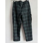 Free People  Women's Relaxed Slim Cargo‎ Pants Tapered Green Plaid Size 0 Belt Photo 9