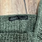 Nikka K Knitted Tank Crop Top Women's Size Small Green Knit Polyester Sleeveless Photo 2