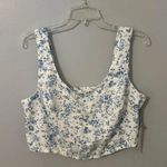 Midnight sky NWT Floral Linen Crop Top Size XL Photo 0