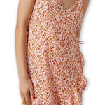 VERO MODA  Mini Dress Adjustable Straps Ruffle Hem Floral Print Multicolor L NWT Photo 0