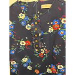 Tory Burch Women's S Blue Floral Ponte Shirtdress Short Sleeve Knee Length Photo 3