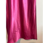 Vintage Satin Maxi Dress W/ Criss Cross Back Pink Size Large Photo 1