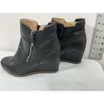 Womans Soul Haley Wedge Booties 8.5 Black Side Zip Almond Toe Photo 3