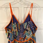 Entro NWT floral tropical print smocked back tank midi dress M Photo 7