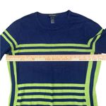 Ashley Stewart Navy & brat green short sleeve midi sweater dress Photo 1