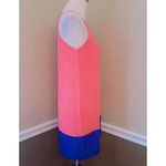Pink Owl NEW ModCloth Bright Coral Pink Blue Trim Cutout Halter Mini Dress S Photo 3