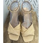 Talbots Anya Twist Raffia Coastal Wedge Sandal Sz 9M Straw Square Toe MSRP $159 Photo 6