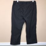 Lane Bryant  Women’s Pinstripe Black White Taupe Capri Dress Pants Photo 7