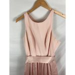 Vera Wang White by Pink Belted Bow Detail Maxi Gown Dress Size 14 Photo 1