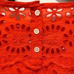 J.Crew  Bell-sleeve Dress Embroidered Eyelet in Brillant Sunset, Size 00, NWT Photo 7