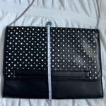 Kensie Foldover Perforated Chain Purse Black Photo 12