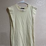 Bassike Light Yellow Turnback Mini Dress Photo 3