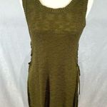 Rue 21 Army green knit tunic sweater with tie sides and side slits size small Photo 0