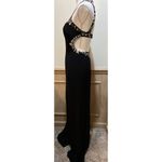 Betsy and Adam Floor Length Prom Dress ~ Black Size 2 ~ Beaded ~ Open Back Photo 5