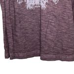 EXPRESS Womens Eagle Head T-Shirt Size XL Plum 100% Cotton SS Beaded Pullover Photo 3