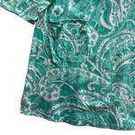 Coolibar UPF 50+ Catalina Beach Teal Green Paisley Hooded Cover Photo 4