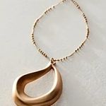 Free People NWT  Lala Pendant Necklace in Gold Photo 7