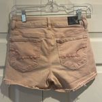 American Eagle Pink Hi Rise Super Stretchy Jean Shortie Shorts Photo 2