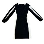 Ralph Lauren Lauren  Women's Black White Sheath Dress Long Cutout Sleeves  Sz 6‎ Photo 0