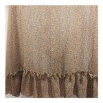 Patterson J. Kincaid Boho Sheer Tunic Dress Tan Pebble Stone Jeweled Ruffle Hem Size M Photo 4