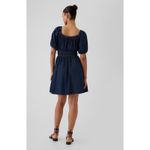 Gap  Smocked Denim Mini Dress Dark Wash Size‎ Medium Tall Photo 1