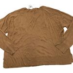 Zara‎ Sweater Womens Large Brown Knit Basic Fine Knit Top Lightweight Photo 3