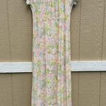 Vintage Sanmark Pink Floral Full Length Nylon Nightgown Granny Womens Size Small Photo 1