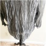Chico's  Travelers Cardigan Crinkle Sz 3/XL Gray Lace Dots Sheer Whimsigoth Photo 6
