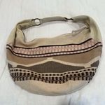 American Eagle Outfitters Printed Canvas Cotton Hobo Shoulder Bag Multicolor Photo 0