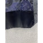 ALC Frank ALC Women's Pencil Skirt Blue Black Size 4 Striped Pointelle Cotton Silk Photo 7