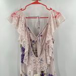 Free People  Dress Size Medium Warm Hearts Midi NWT Ivory Combo Lace Floral Boho Photo 10