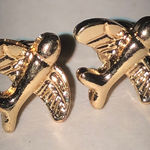 Gold Tone Dainty Airplane Boho Stud Earrings Photo 0