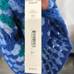 AQUA Crochet Granny Square Bucket Hat Blue Multicolor Festival Boho Photo 1