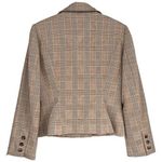 Liz Claiborne T4 Y2K VTG  Plaid Double Breasted Blazer Jacket Brown Pink Lined Photo 4