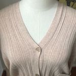 Lavender Sketch Cropped Wide Rib Cardigan M Tan Size M Photo 4