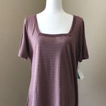 Susina Square Neck Striped Tshirt L Size L Photo 2