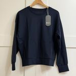 FIGS Cornelia FORMx Crewneck Scrub Top in Navy, Size Large Photo 8
